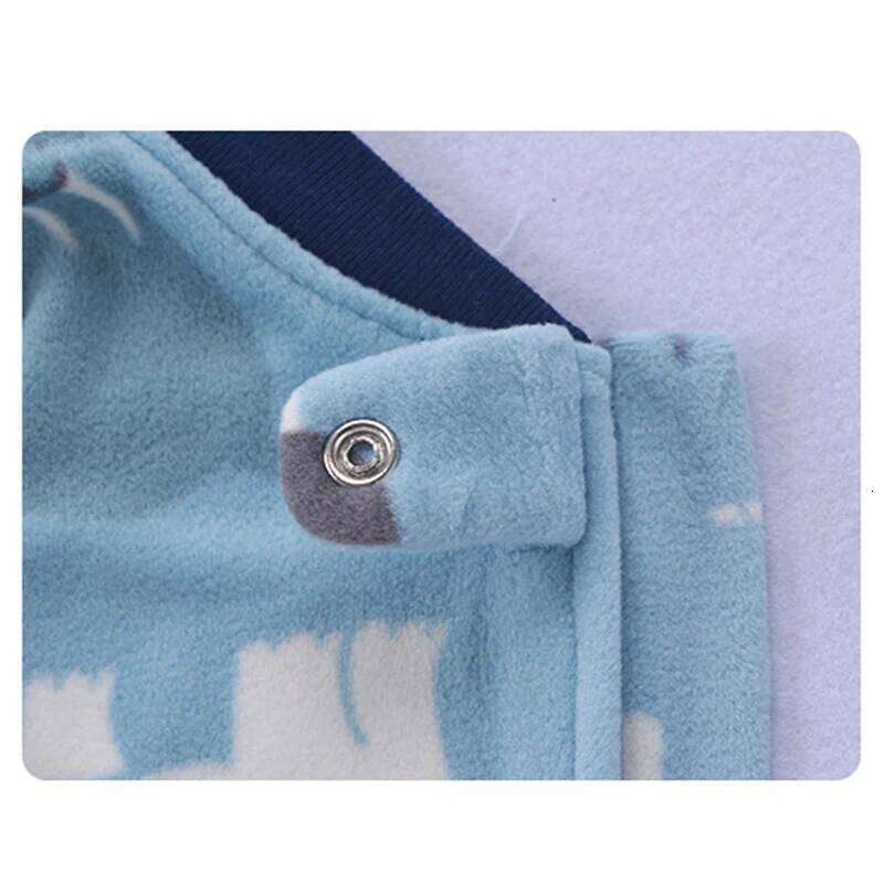 Baby Clothes Spring Autumn Warm Rompers Infant Boy Girl Indoor Pajamas Zipper Fleece Babe Animal Jumpsuit Clothing 9 -24 Months 26Y0224
