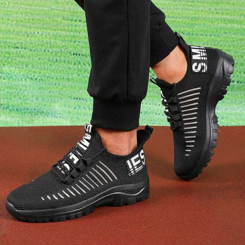 Men's Trendy Design Mesh Lightweight Breathable Comfortable Non Slip with A Lace Up Sole for Casual Walking Sports Shoes