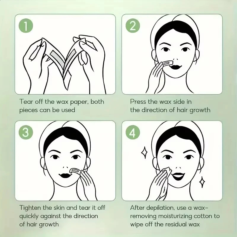 10/20/30/50/100 Pcs Wax Strips Wax Paper Cold Wax Strips Paper For Face Neck Arm Leg Body Beauty Tools 260126