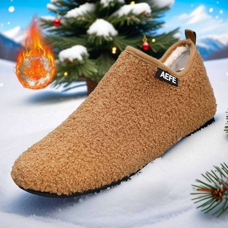 MAEDEF Slippers Winter Warm Man Cotton Soft Thin Bottom Design Bedroom Home Slipper Men Loafers Flat Men's Shoes