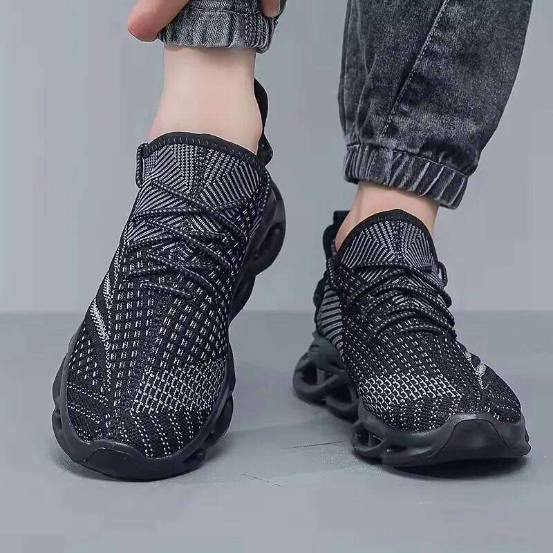 Classic Style Sports Soft High-quality Knitted Upper Breathable Basketball Lightweight Men's Walking Shoes