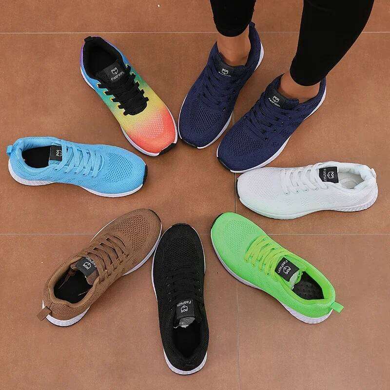 Summer New Fashionable Casual Outdoor Women's Mesh Breathable Slow Running Mountaineering Anti slip Hiking Shoes