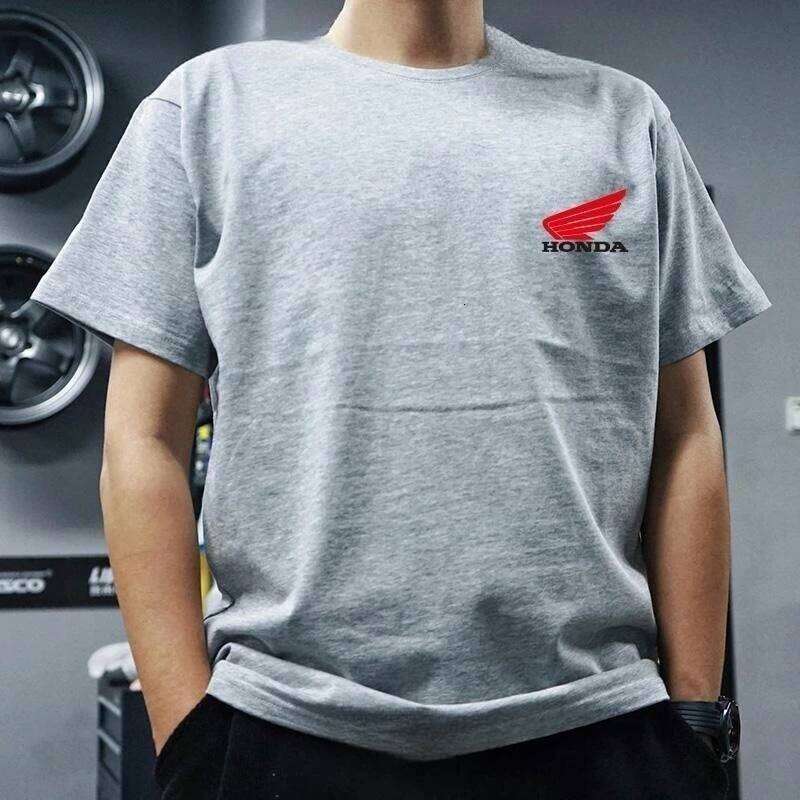 Honda Men's and Women's T-shirts Summer Locomotive Motorcycle Riding CBR Gold Wing Racing Short-sleeved Cultural Shirt Ins H260224