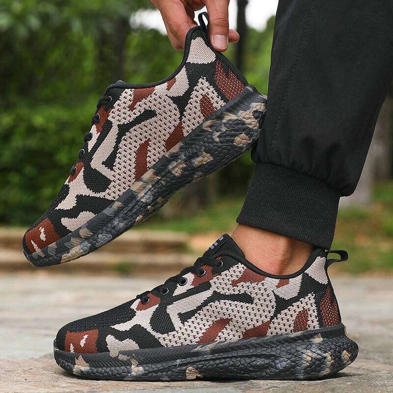 Men's Camouflage Running Shoes Lightweight Ultra Comfortable Mesh sneakers Trendy Camo Print Outdoor Adventures Walking shoes