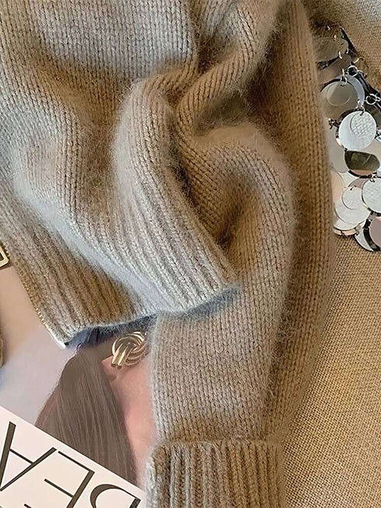 Mardi Hefxessdr Patchwor Zipper Cropped Cardian Women Thic Autumn Knitted Sweater Bomber Jacet Vintae s Short Fitted Knitwear Coat