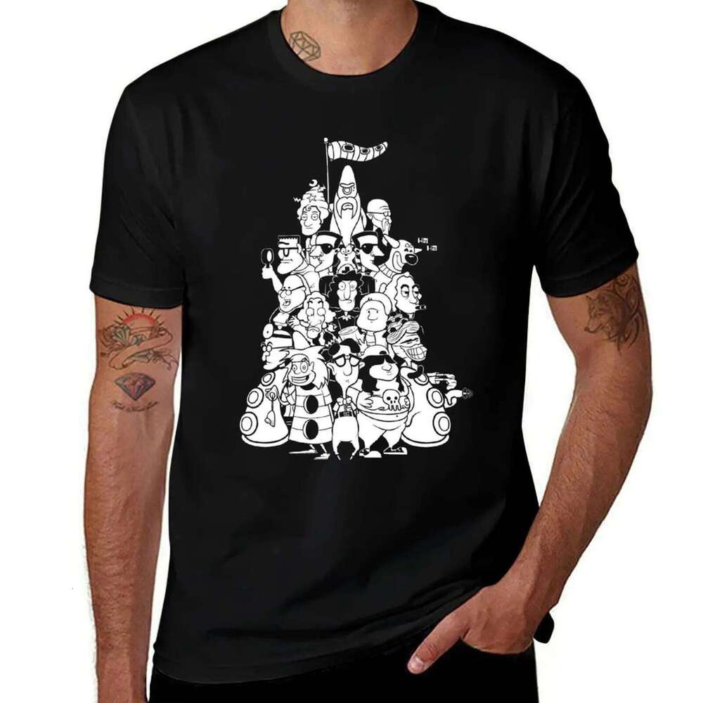 Day at the Mansion graphic shirts for man pack t shirt men 100% cotton brand T-Shirt H260224