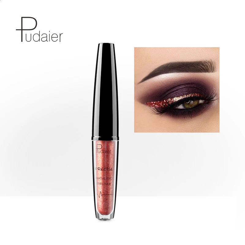 Liquid 16 Colors Shimmer Eyeliner Gel Waterproof Long Lasting Glitter Eye Liner Makeup Gold Blue Silver Eyeliners Cosmetics 260203