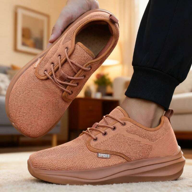 New Casual Wide Barefoot Shoe Unisex Trail Running Non-Slip Minimalist Walking Shoes Fashionable Breathable Men's Sneakers