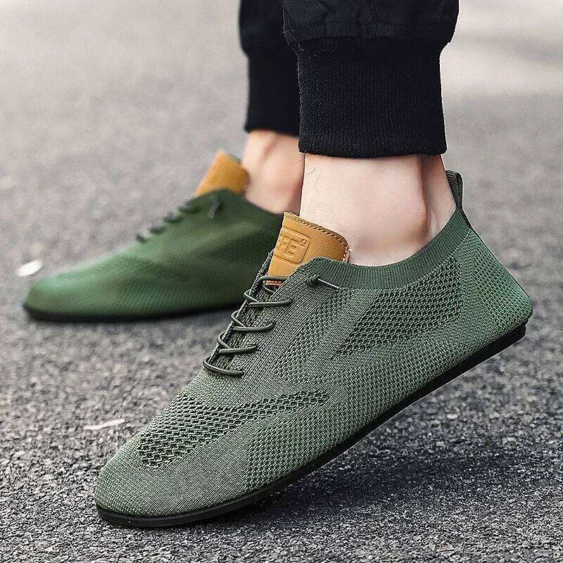 MAEDEF New 2025 Mens Thin Bottom Home Casual Slippers Breathable Men Shoes Comfortable Walking Lace Up Indoor Male Shoe