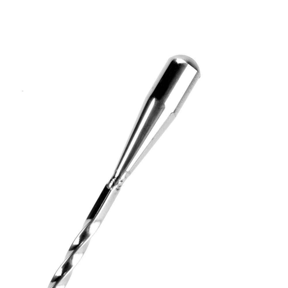 Stainless Steel Wine Cocktail Mixing Twist Spoon Long Handle Drink Stirring Tool for Bar Restaurant Pub