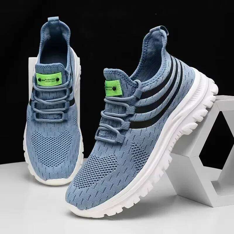 Summer Fashion Men's New Trend Platform Sports Tennis Training Running Lightweight Breathable Mesh Vulcanized Shoes