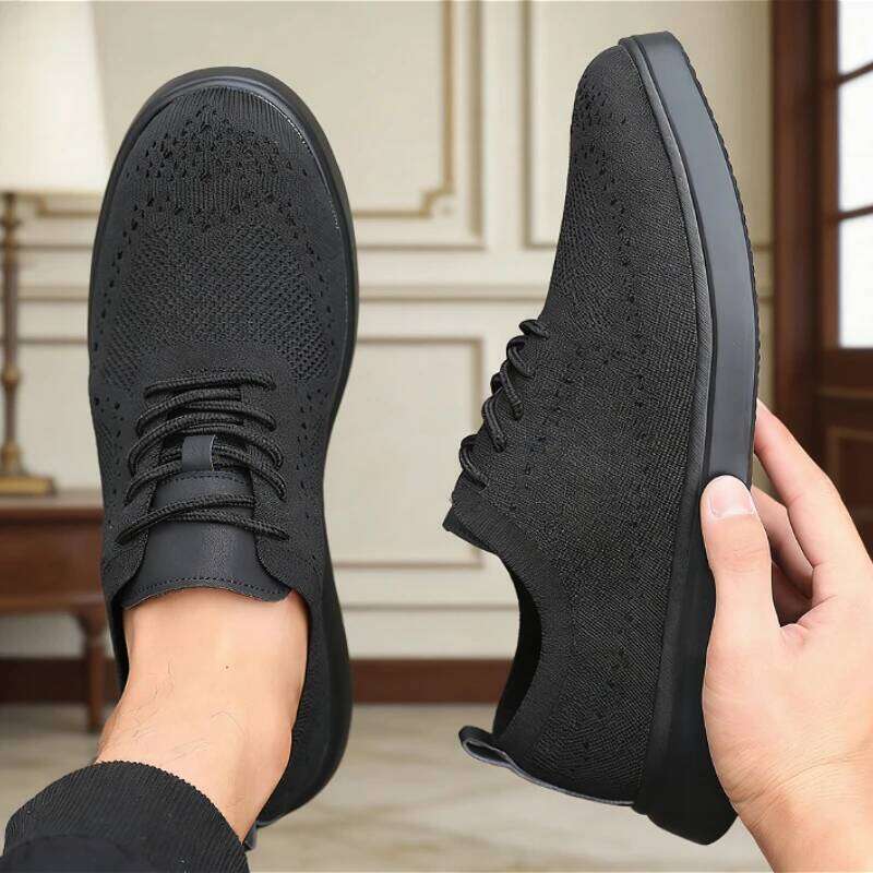 Men's Lightweight Casual 2025 Breathable Knit Sneakers Comfortable Walking Shoes Non-Slip Soft Sole Outdoor Male Footwear