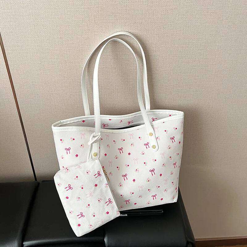 2pcs/set Fashion Women's Shoulder Bags For Commuting, Daily Used, Shopping, Casual Tote Bag, Ladies Handbags With Purses Z260224