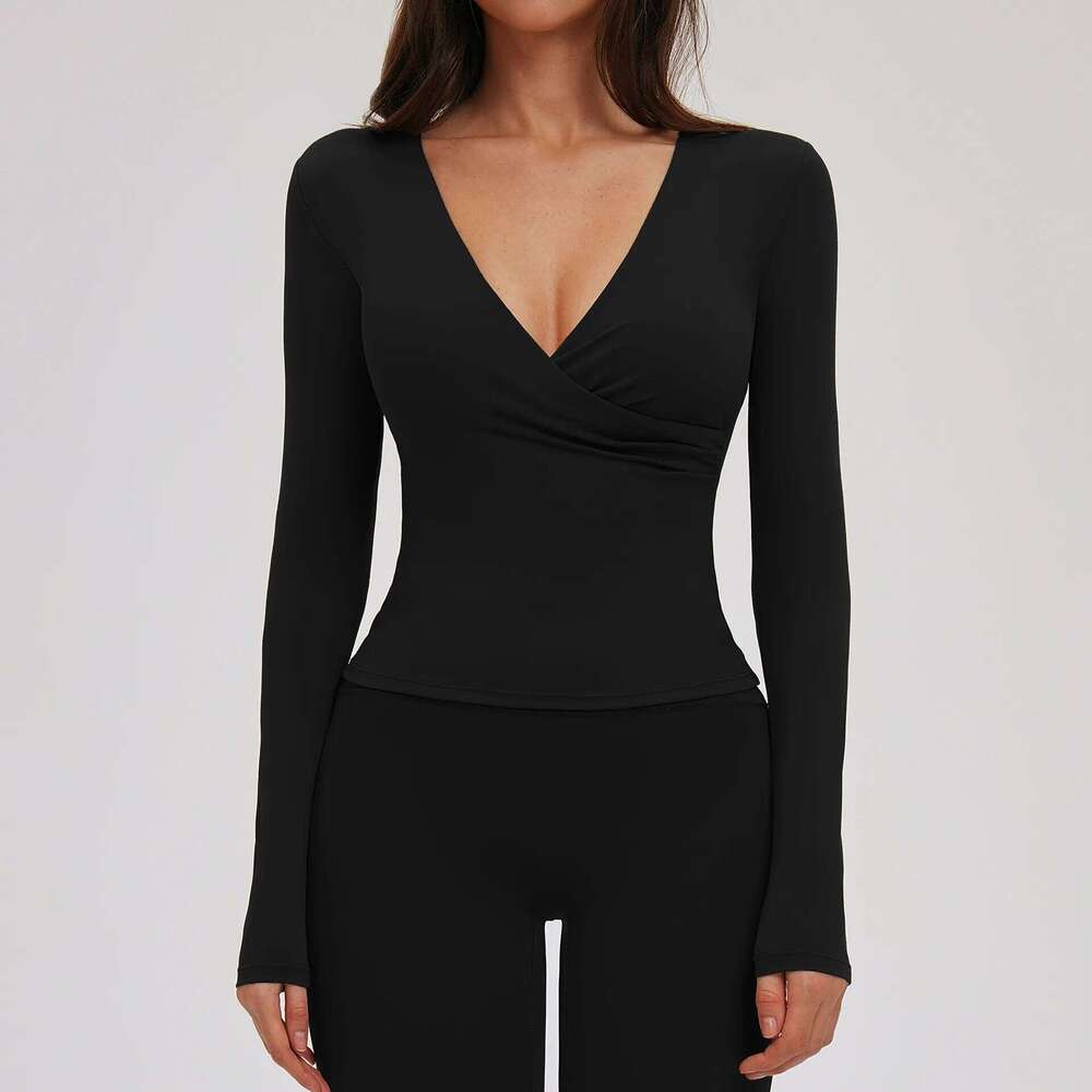 Sexy Yoga For Women Long Sleeve Fitness Running Gym Clothes Workout Shirts Dry Fit Breathable High Elastic Sports Top 26Y0224