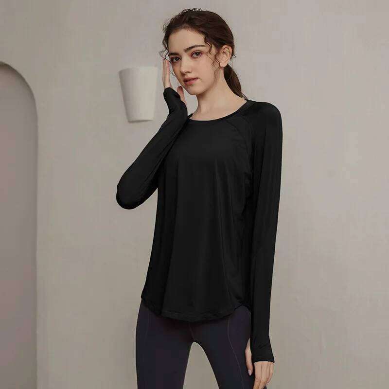 Long Sleeve Yoga Clothes Women Sportswear Woman Running Blouses Shirts Sports Tops Fitness T-shirt Workout Gym Clothing 26Y0224