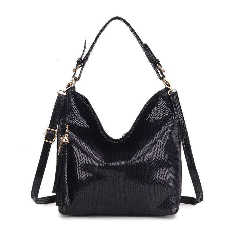 Women Shoulder Girl Handbag Tassel Big Black Ladies Hand Bag Female Casual Multifunctional Crossbody Bags for Woman Z260224
