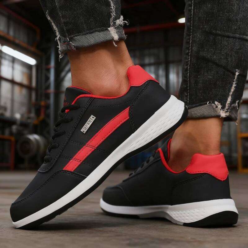 Artificial Leather Lace Up Trend Casual Footwear Breath Non-slip Leisure Male Sneakers Men Vulcanized Shoes