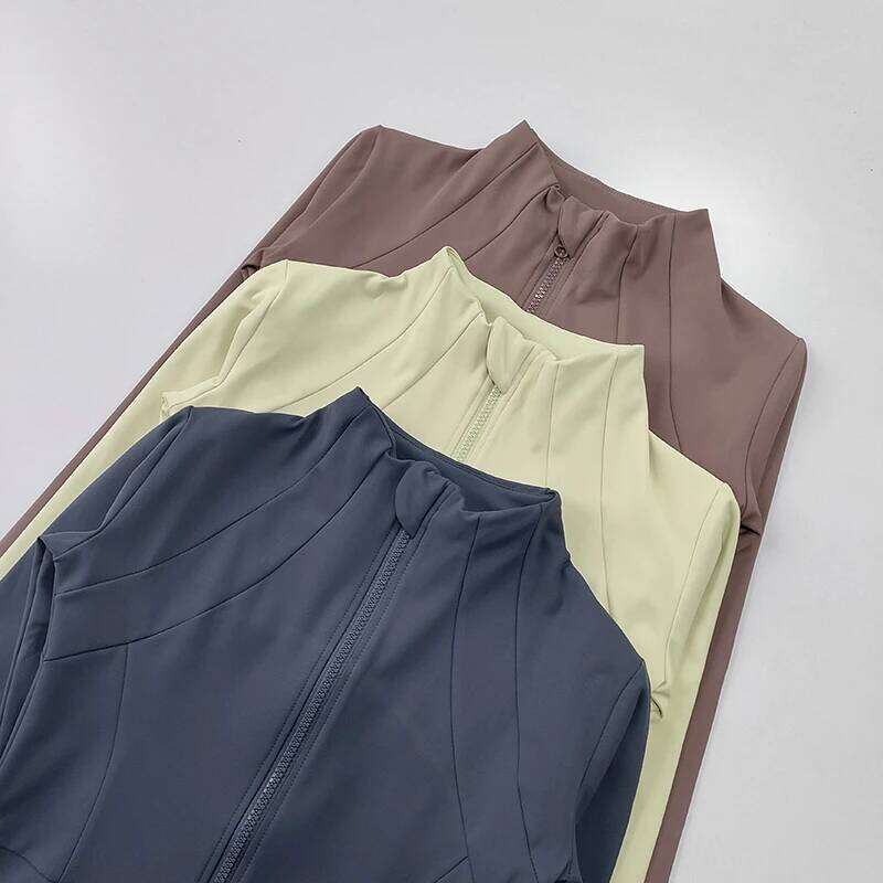 Women's Sports Yoga Slim Fit Long Sleeve Quick Dry Running Sport Coat Slimming Pilates Fitness Top Workout 26Y0224