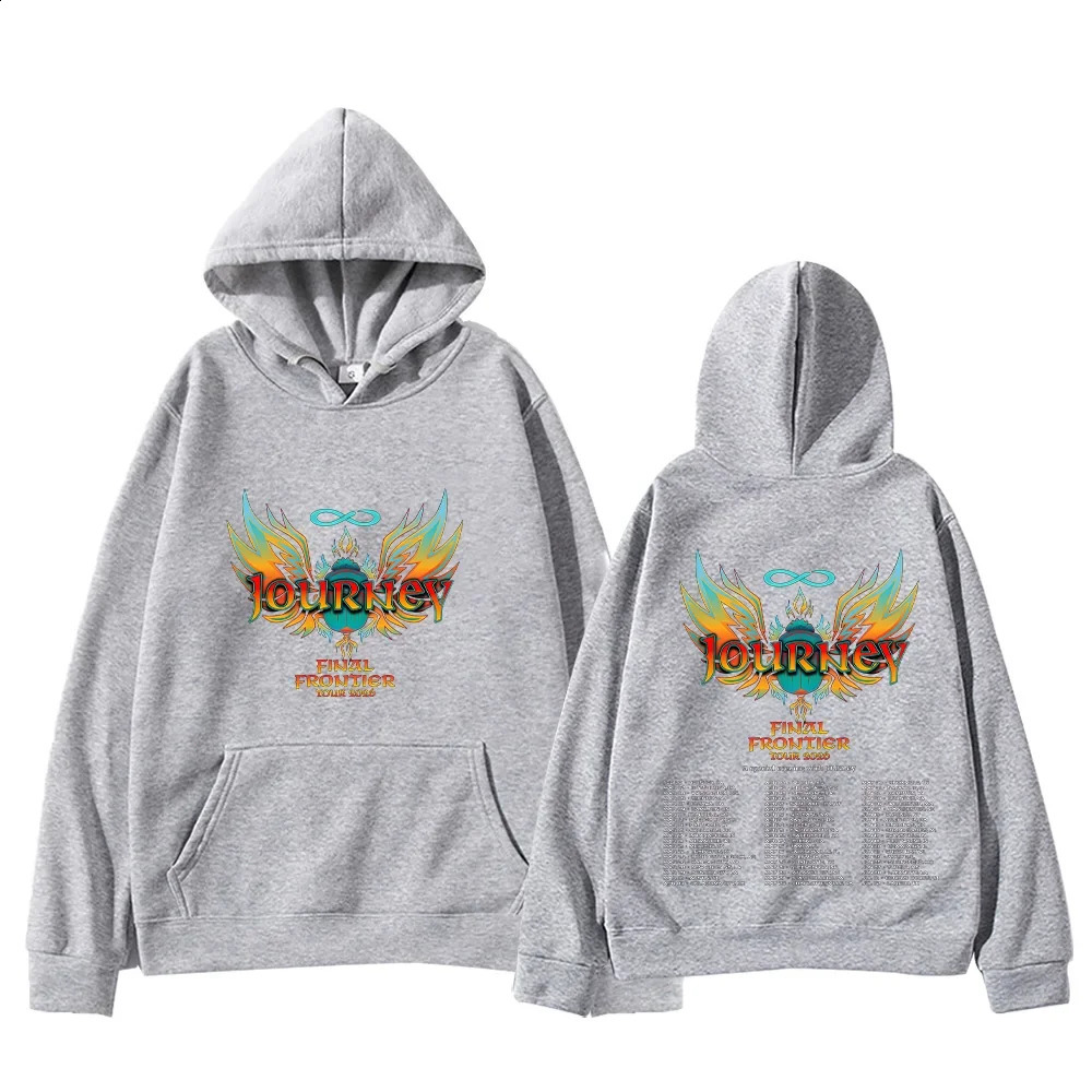 2026 Journey Final Frontier Tour Hoodies Journey Band Rock Band Graphic Sweatshirt Women Men Long Sleeve Hoody Trendy Streetwear 260124