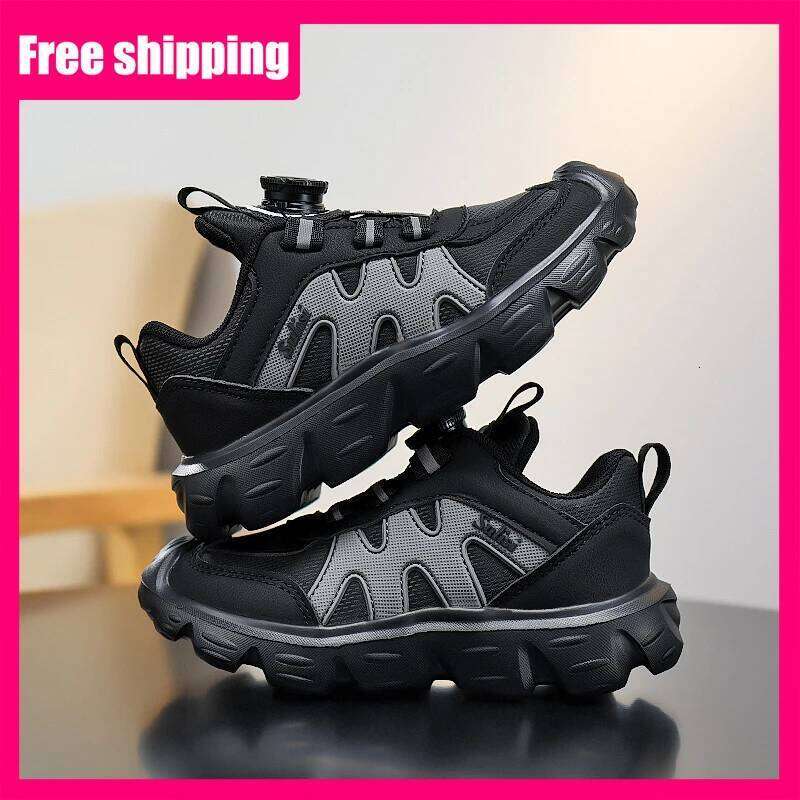 Children Sneakers High-quality Leather Wear-resistant Breathe Thick Soled Street Walking 2026 New Fashion Jogging Shoes 26W0224