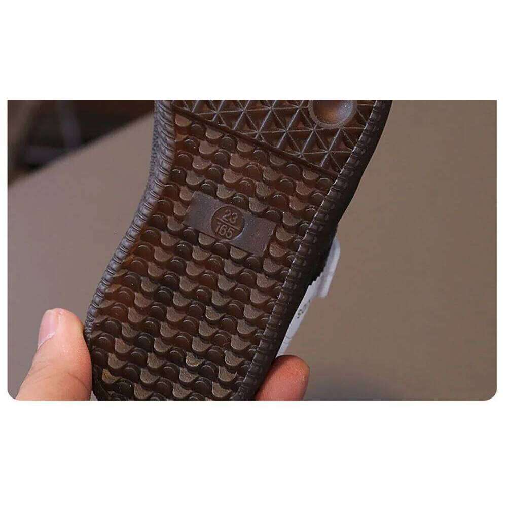 PU Leather Sport Children Soft-soled Waterproof Girl's Sneakers Ergonomics Anti-slippery Toddler Shoes For Kids 26W0224