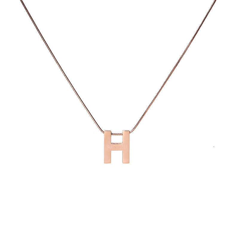 H Letter Necklace Collarbone Chain Fashionable And Simple Women's Neck Accessory