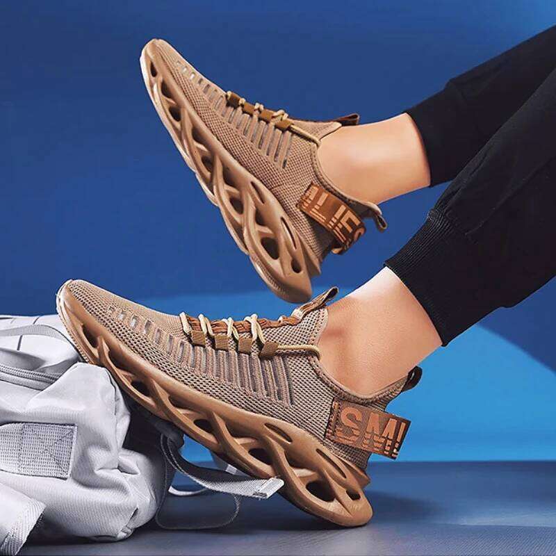 Men's Sports Breathable Cool Odorless Summer Mesh Cushioning Arch Support Thick Soled Shoes Soft Comfortable Fashionable