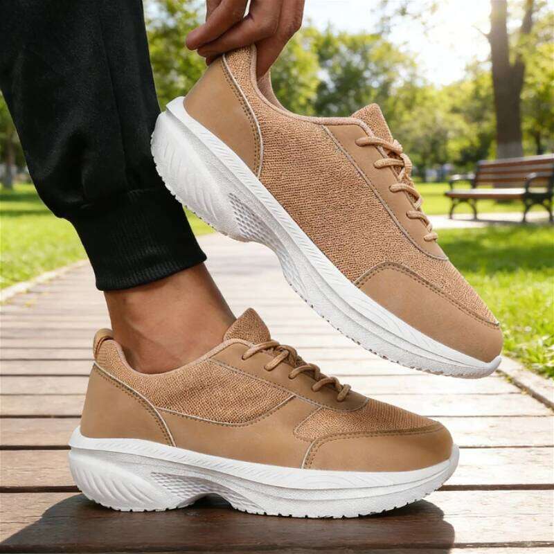 Wide for Mens Breathable Knitted Mesh Platform Walking Sneakers Outdoor Running Zero Drop Casual Sneaker Minimalist Shoes