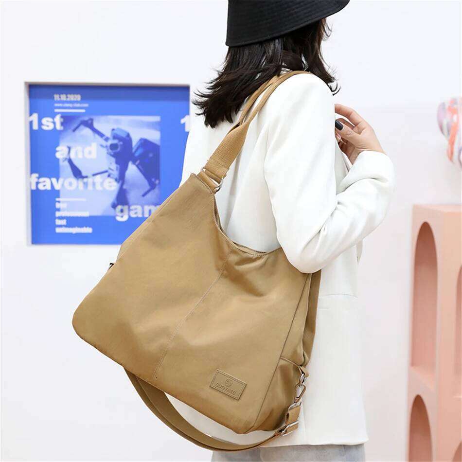 2024 Summer Style Causual Fashion Messenger Shoulder Nylon Handbag Large Capacity Big Women's Tote Shopping Bag Z260224
