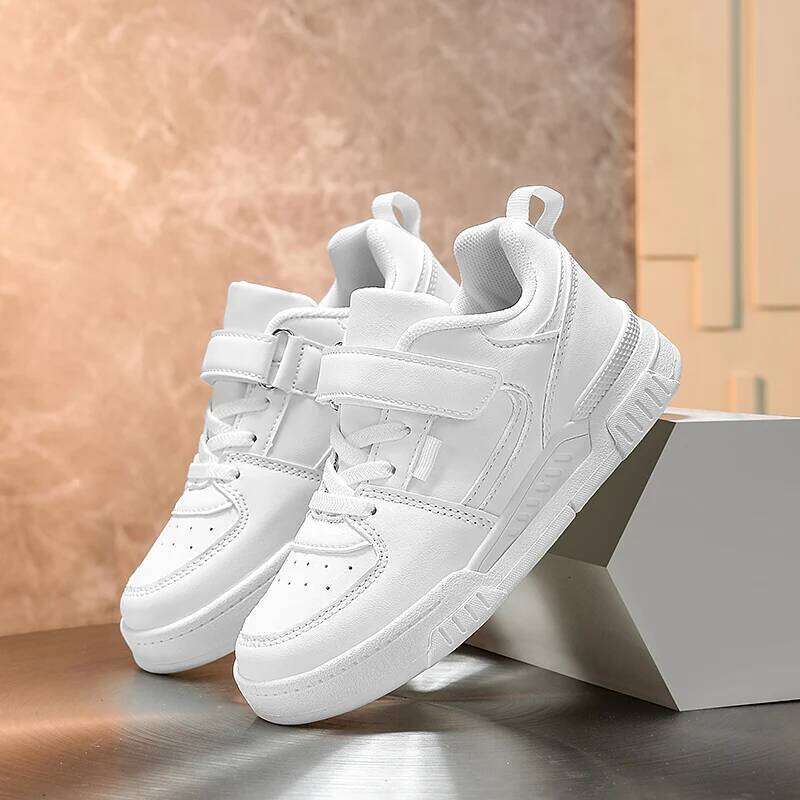 Children Casual Autumn Winter PU Leather Sneakers for Kids Comfortable Walking Boys Girls New Fashion Sports Shoes 26W0224