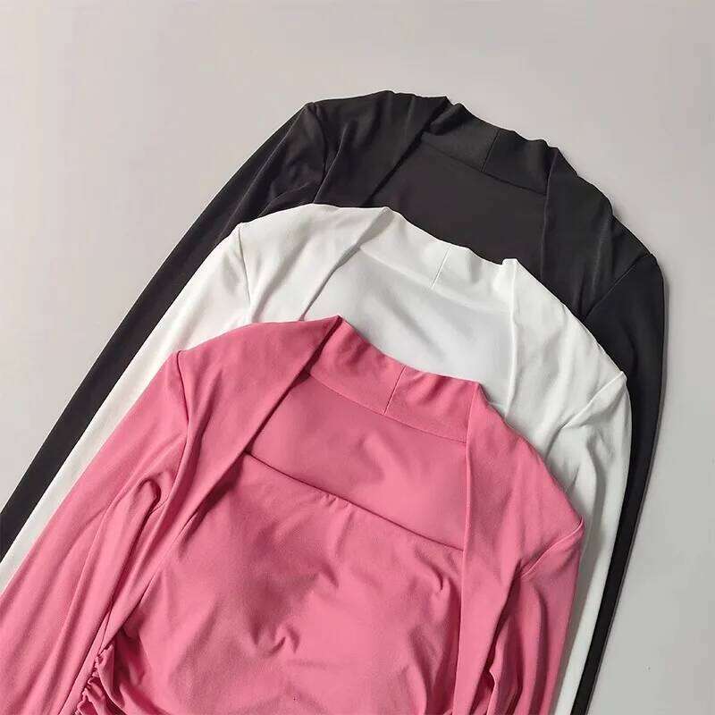 Women's Slim Fit Long Sleeve Yoga Top High-End Pilates Fitness Clothes Fixed Cup Autumn Winter Training Tight 26Y0224