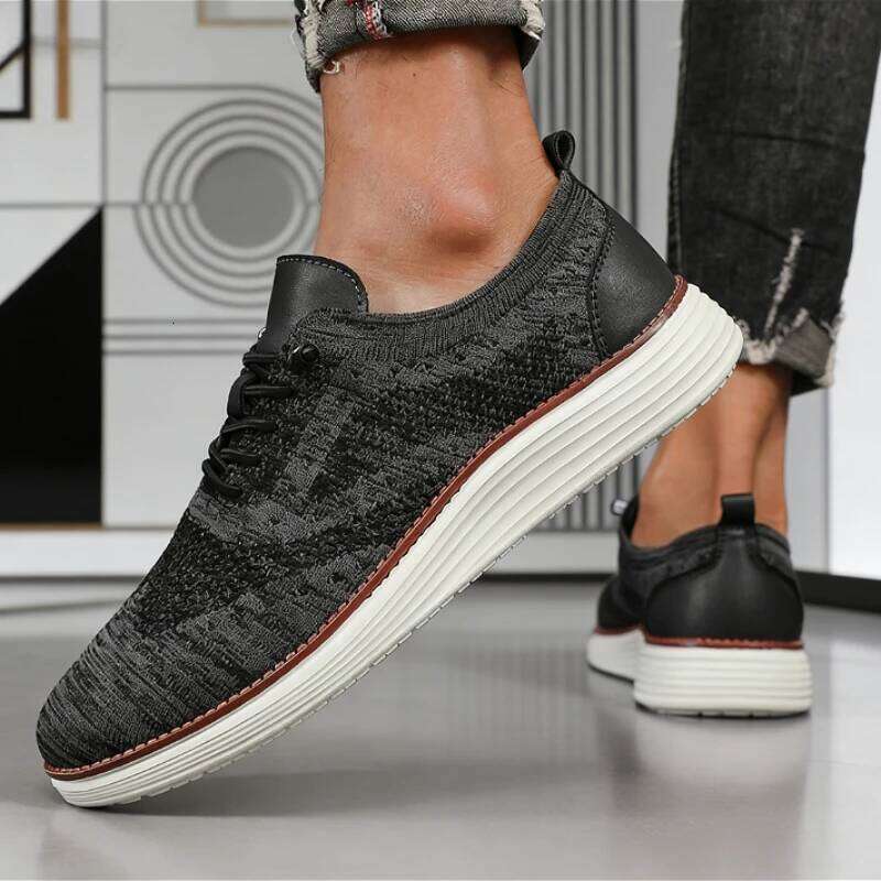Men's Casual Sneakers Breathable Mesh Upper Lightweight Comfortable Walking Shoes Fashion Sole Soft Men Footwear Modern Style