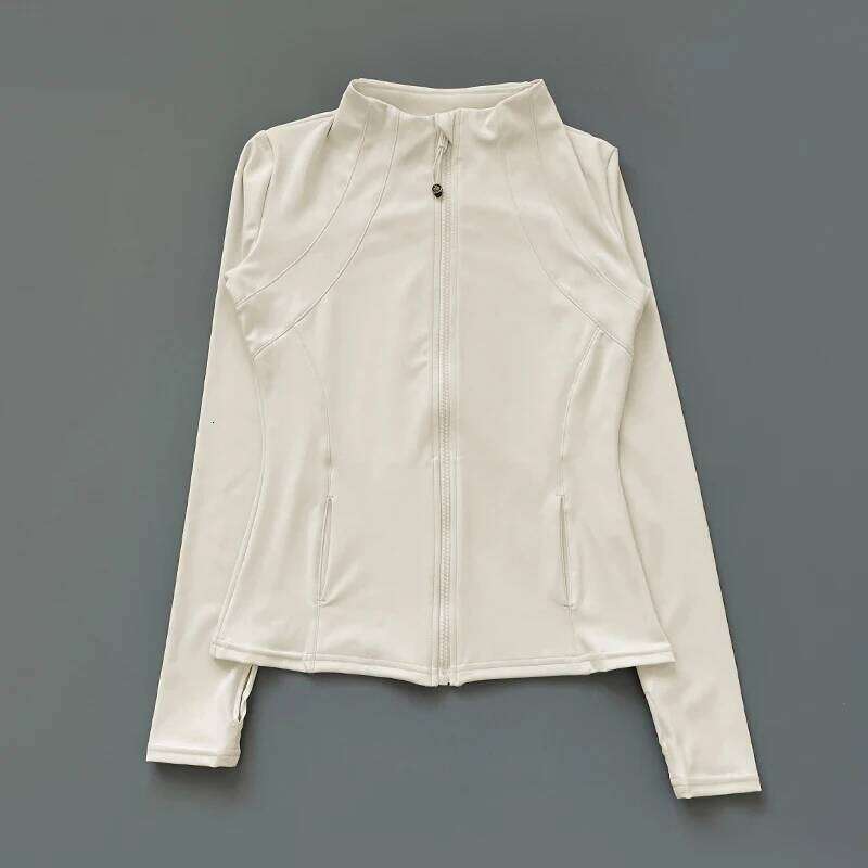 Athletic Slim Fit Quick Drying Zipper Running Women Dryfit Outer Wear Yoga Training Fitness with Thumb Hole 26Y0224