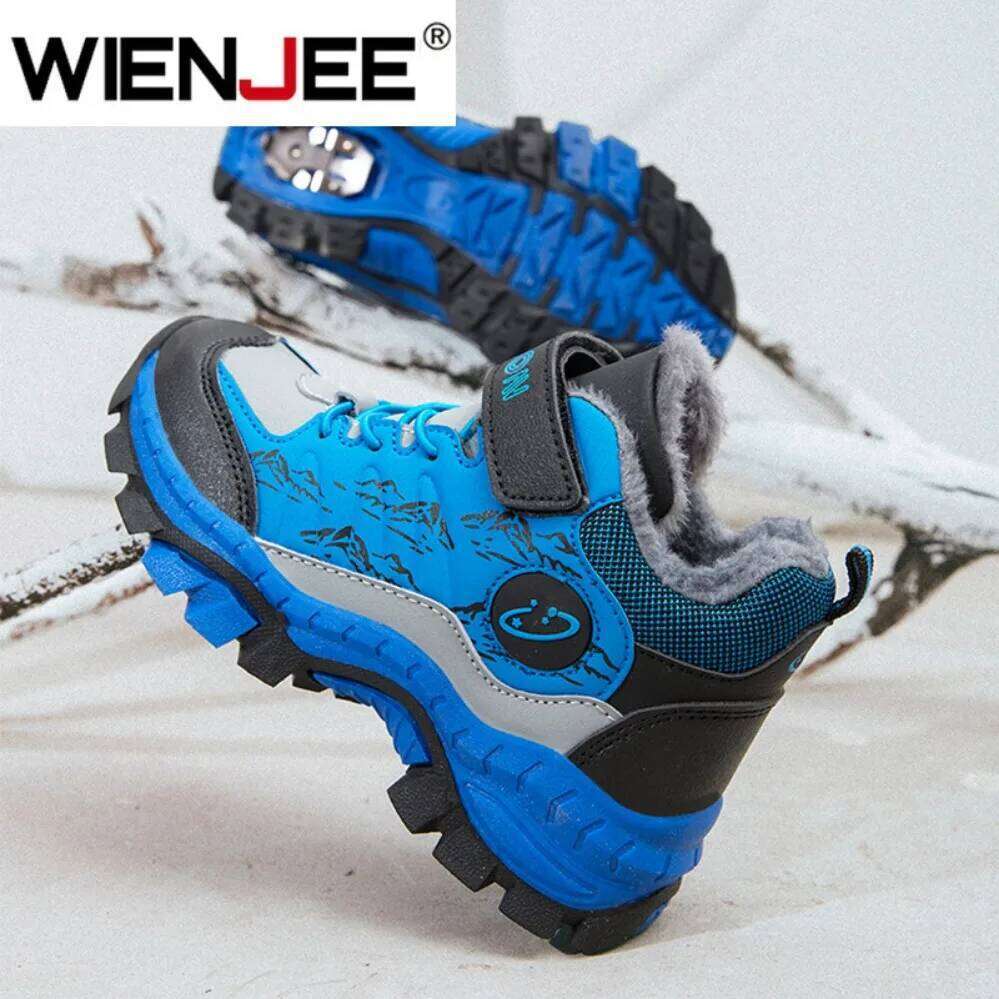 Winter Children's Casual Snow Ankle Boots Non-slip Outdoor Mountain Climbing Shoes Fashion Kids Waterproof Warm Sneakers 26W0224