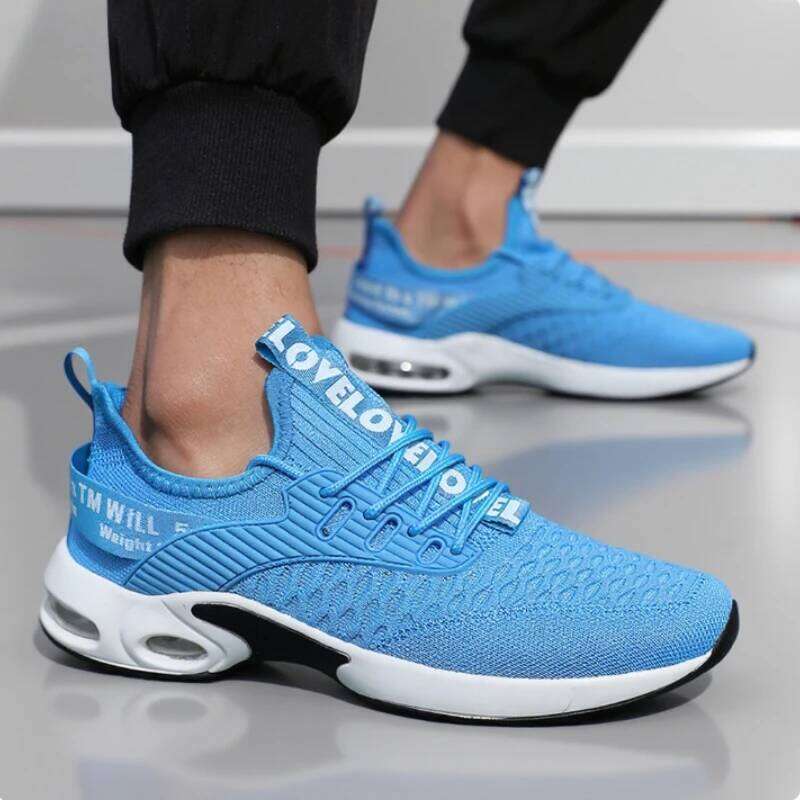 Hot Sale Men's Running Shoes Breathable Knit Casual Fashion Lace Up Sneakers for Men Outdoor Walking Training Footwear