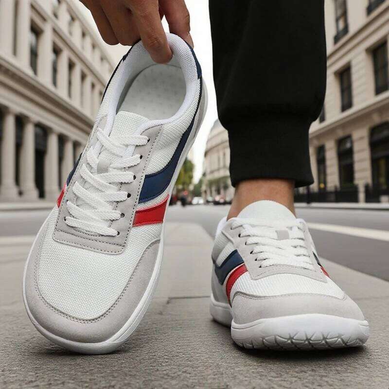 New Men's Wide Toe Comfortable Breathable Non Slip Sneakers Summer Fashionable Minimalist Trendy Mesh Casual Running Shoes