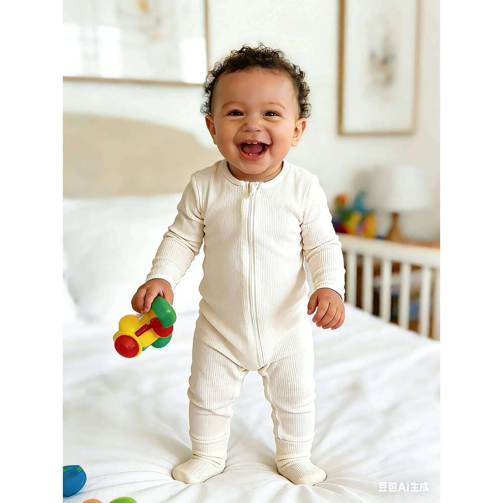 Ultra-Soft Bamboo Baby Eco-Friendly Hypoallergenic Unisex Jumpsuit for Sleeping & Play | Gentle on Sensitive Skin, N 26H0224