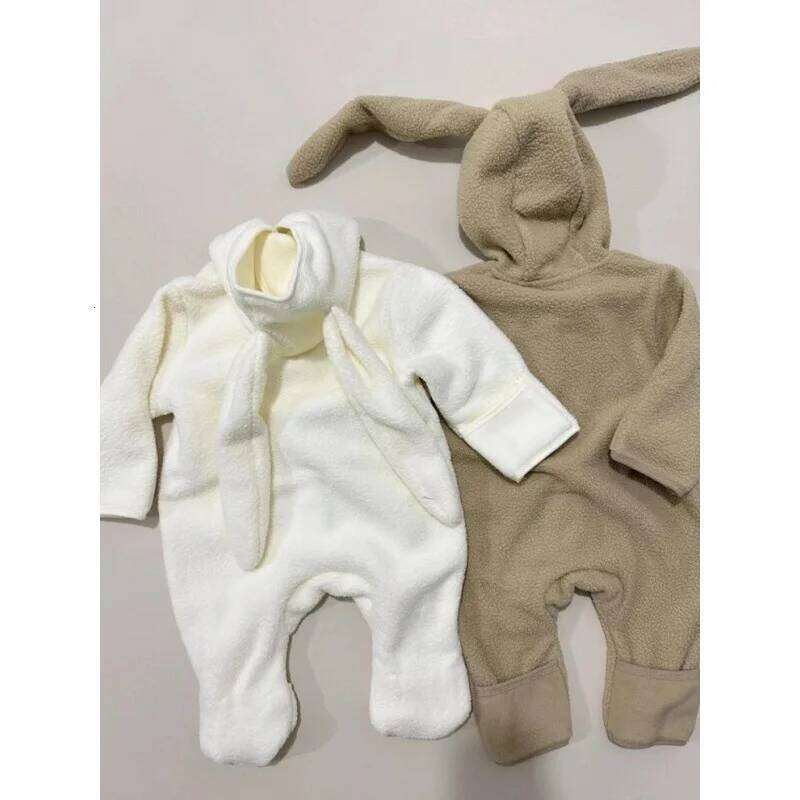 Winter Rompers Girl Baby Cute RabbitLamb Fur Fleece Warm Infant Toddler Boys Playsuit Kid Casual Jumpsuit 26H0224