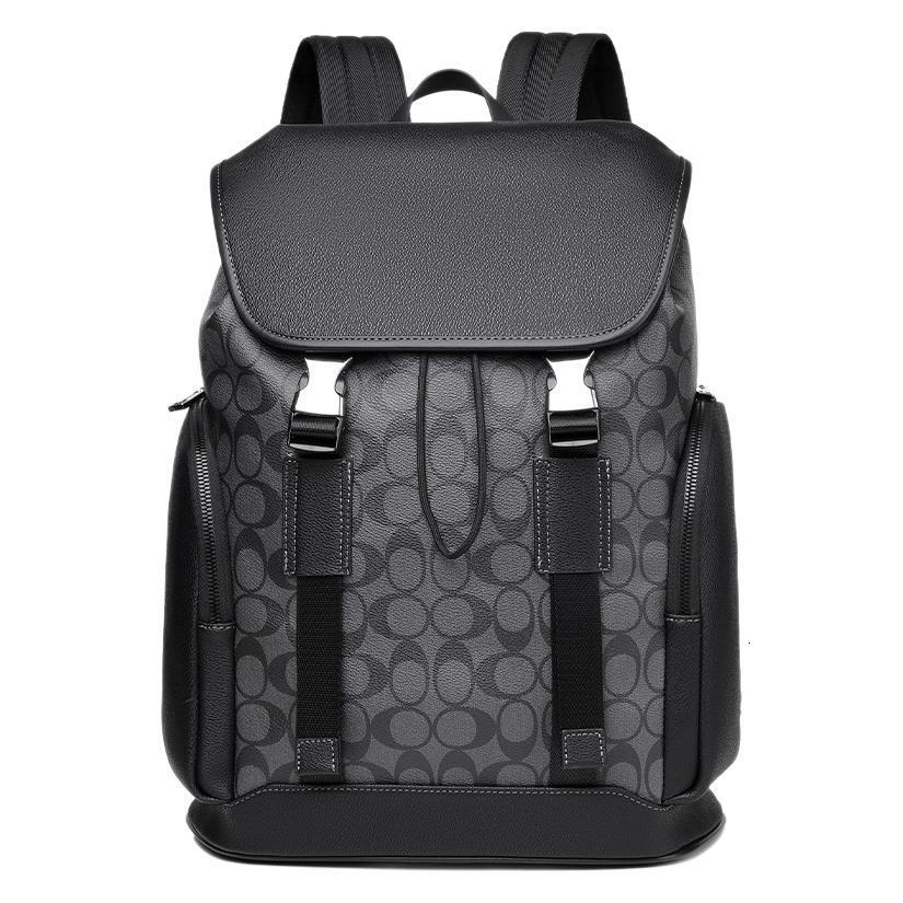 High-end leather waterproof business commuter laptop backpack for men large-capacity travel casual backpack for men