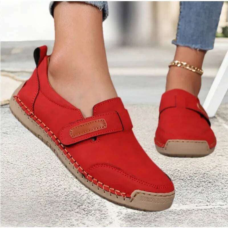Women's Sports Casual Soft Comfortable Flat-soled Outdoor Loafers Moccasins Stitched Slip on Ballet for Women Nurse Shoes