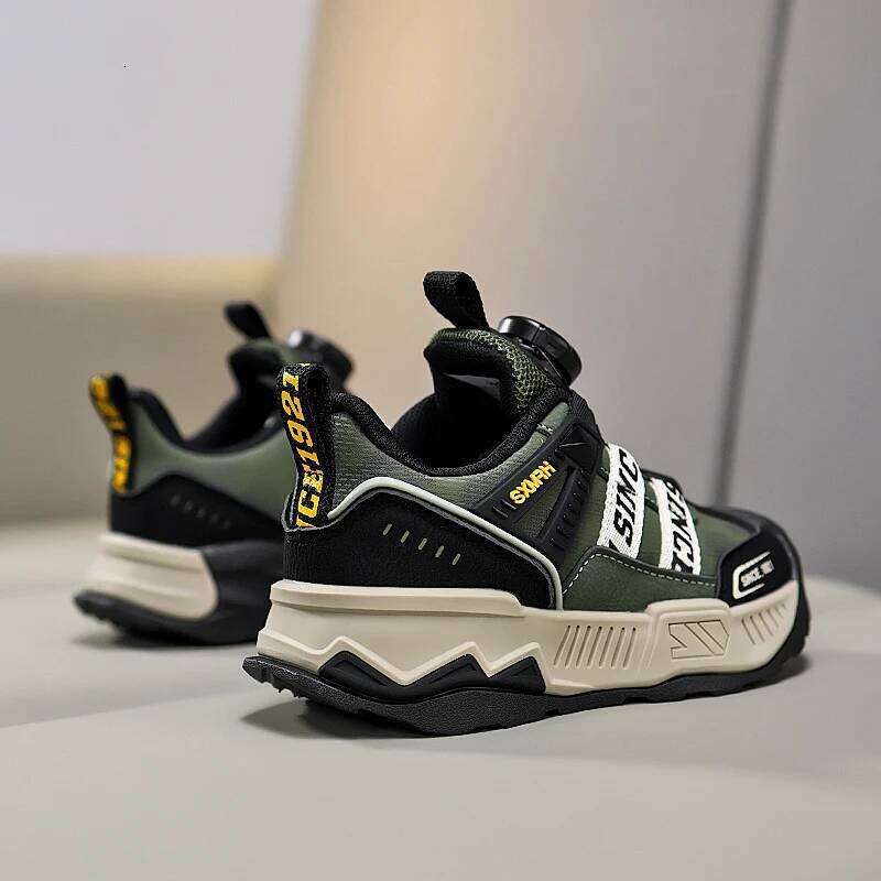 Children Boys Sneaker Luxury Thick Sole Fashion PU Leather Chunky Style Kids School Running Casual Sports Shoes for Boy 26W0224