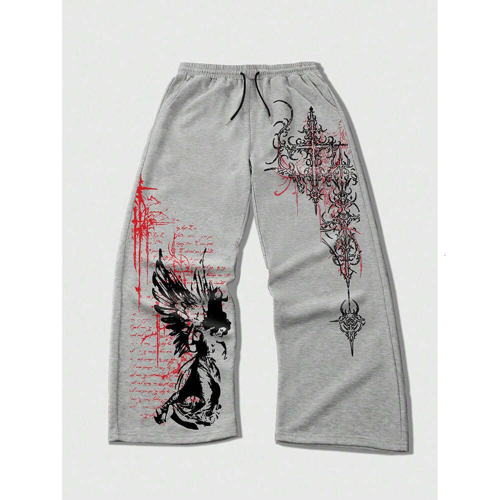 High street hip-hop brand casual for men, 2025 new model, cross-border foreign trade loose-fitting trendy long pants