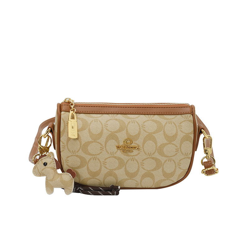 High-end small bag for women, 2026 new style, versatile mahjong bag, fashionable casual underarm bag, retro single-shoulder crossbody bag, letter bag