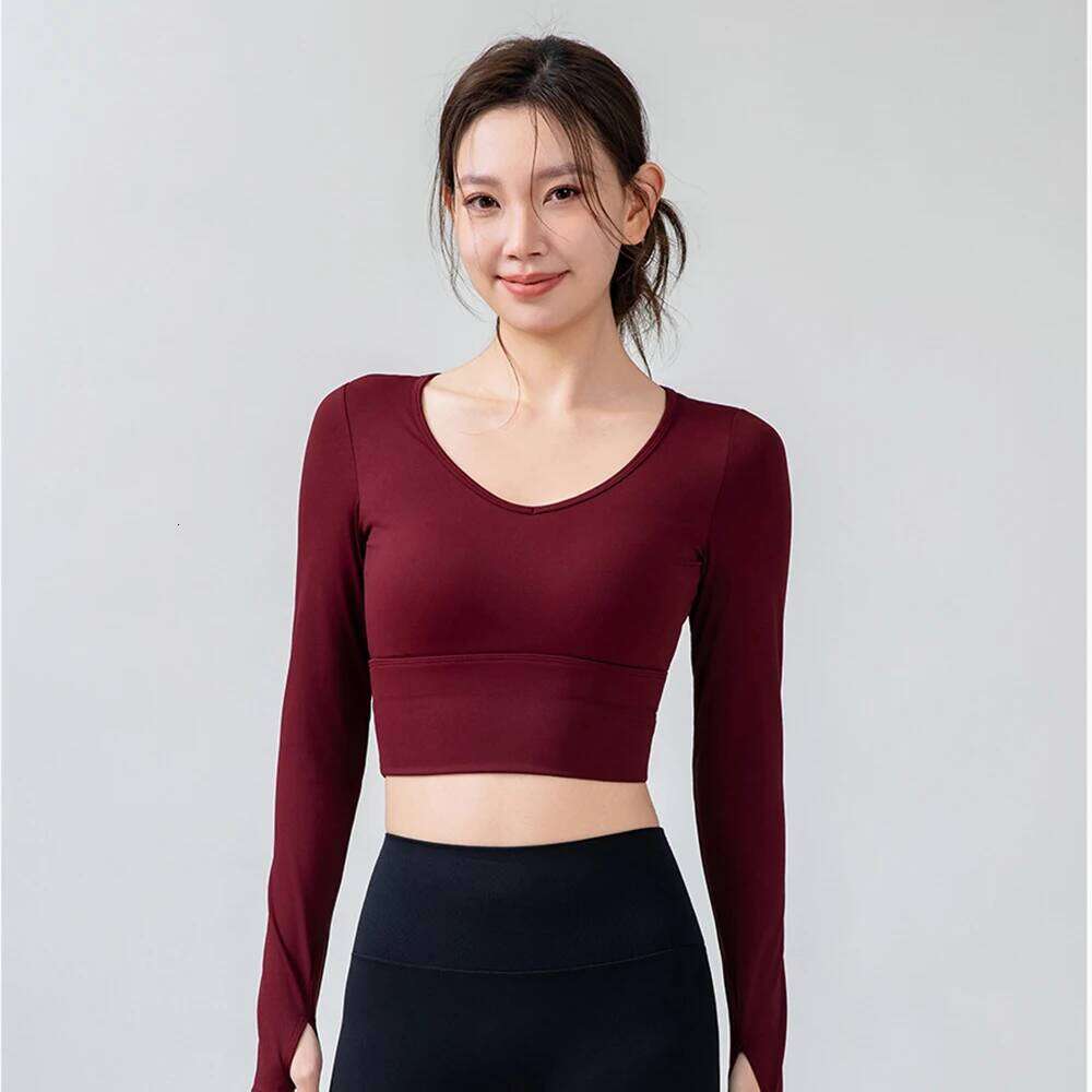 Women's Sexy Long Sleeve Yoga Top, Cut Out Design Workout Shirt Pilates, Slim Fit Athletic Top for Gym & Casual Wear 26Y0224