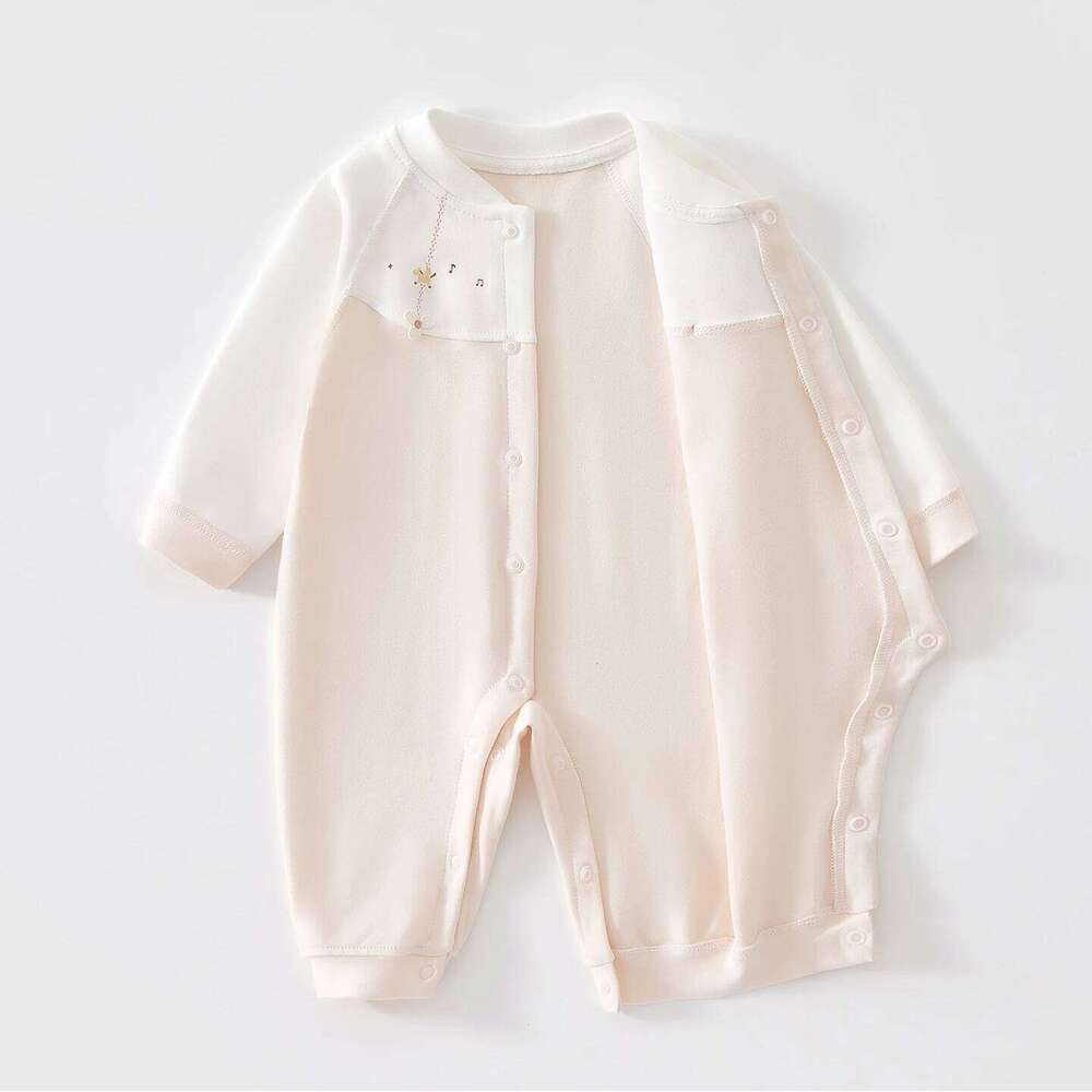 Clothes, Base Layer, Newborn Baby Spring and Autumn Pure Cotton Belly Protection, Class a Romper, All-Season Jumpsuit 26H0224