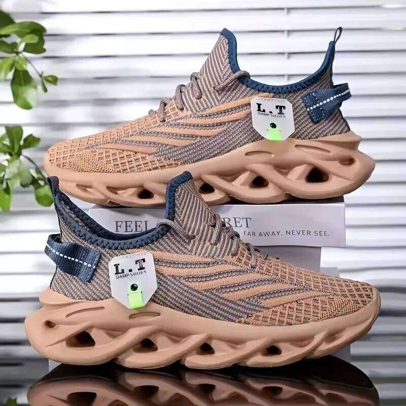 Classic Style Sports Soft High-quality Knitted Upper Breathable Basketball Lightweight Men's Walking Shoes