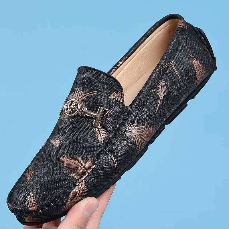 MAEDEF New Fashion 2024 Casual Shoes Anti-slip Luxury Brand Print Soft Breathable High Quality Loafers for Men Size 38-48
