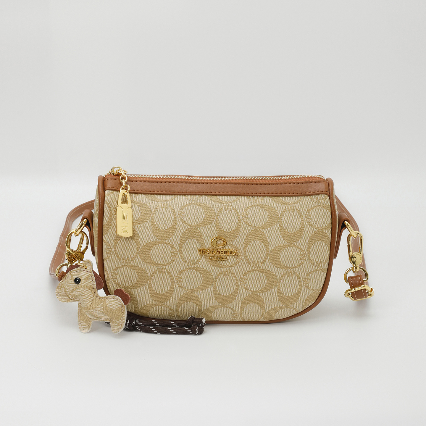 High-end small bag for women, 2026 new style, versatile mahjong bag, fashionable casual underarm bag, retro single-shoulder crossbody bag, letter bag