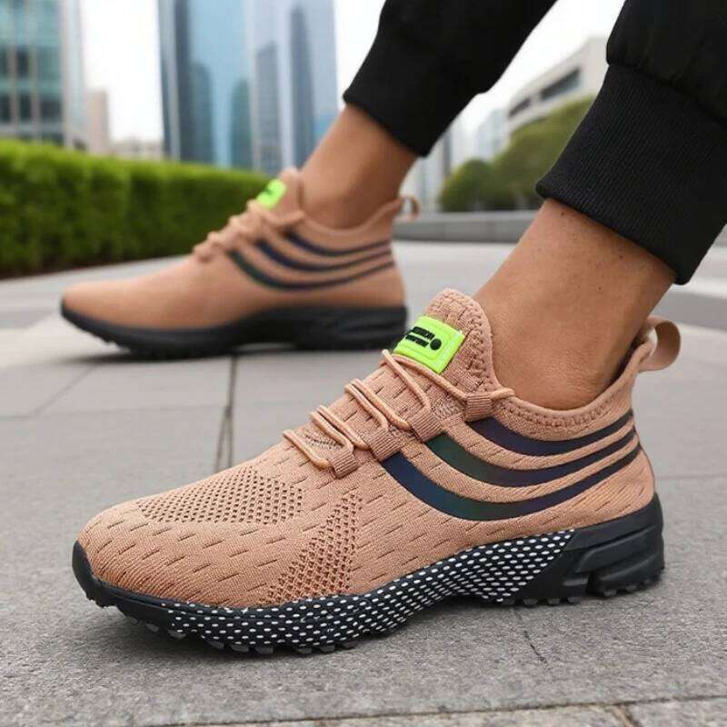 Mesh Running Shoes Comfortable Breathable Vulcanized Lightweight Non Slip Flat Designer Sneakers Casual Outdoor Men's Shoe