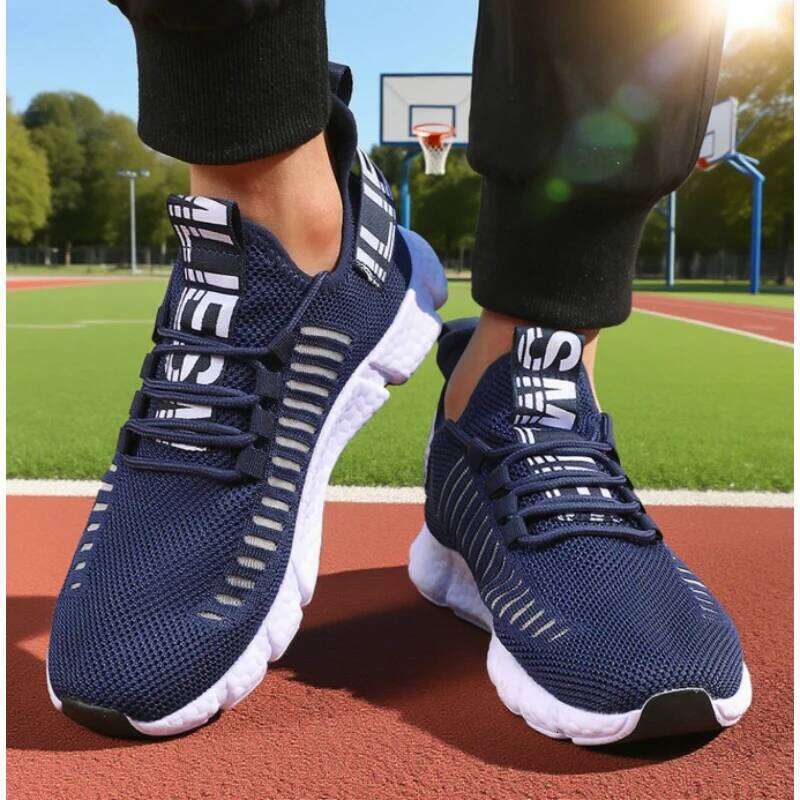 Men Running Shoes Classic Mesh Design Breathable Comfortable High Quality Casual Shoe Trendy Versatile Training Lace Up Sneakers
